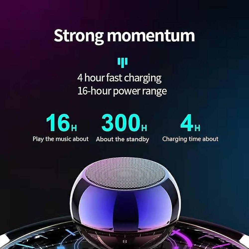 Mini Metal Bluetooth Speaker – 4D Sound, Type-C Charging, 8H Playtime