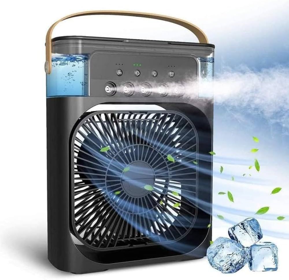 Mini Portable Air Cooler Fan | 3-in-1 Air Conditioner, Humidifier & Purifier (USB Powered)