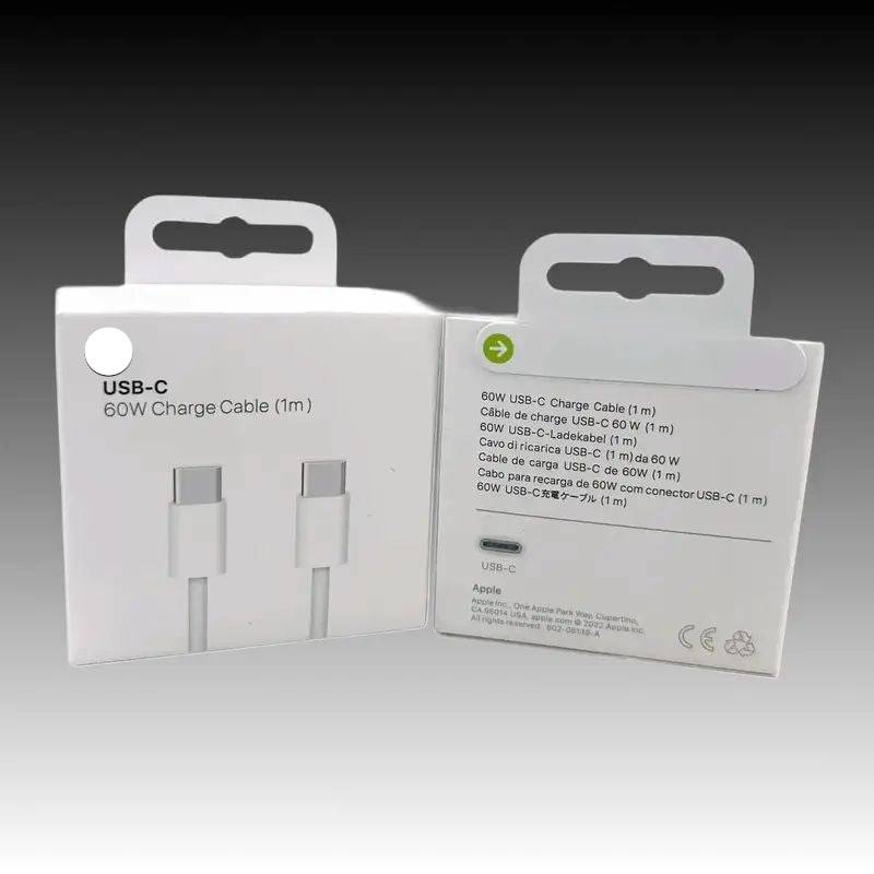 USB-C 60W Fast Charging Cable (1 Meter) – Braided High-Speed Data Cable