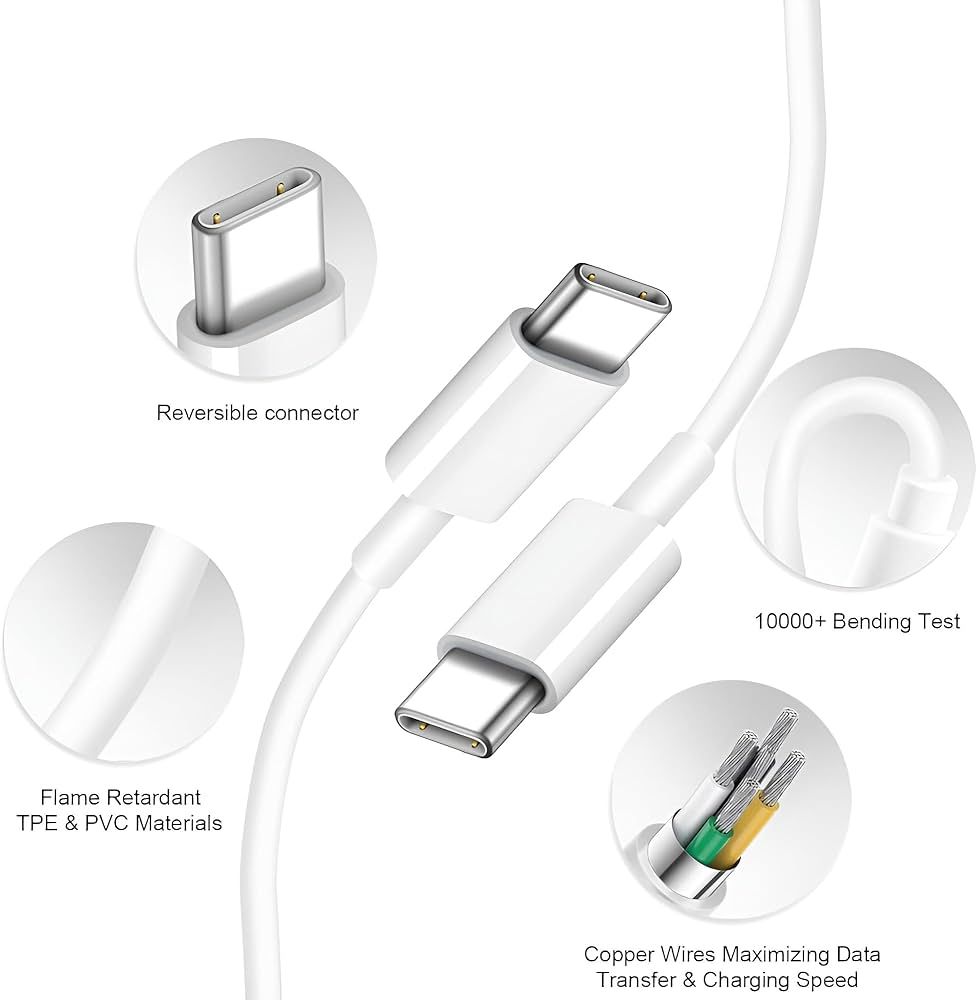USB-C 60W Fast Charging Cable (1 Meter) – Braided High-Speed Data Cable